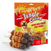 Jungle Calling dog kabobs assembly view shows real ingredients for tasty engagement