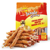 Jungle Calling dog treats - rawhide-stick-5inch closeup for long-lasting chewing