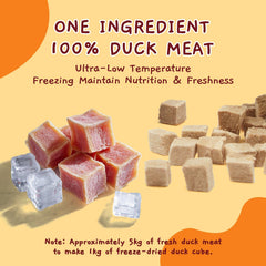 Jungle Calling duck bites in a jar highlight concentrated nutrients for pets.