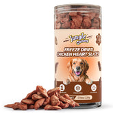 Jungle Calling freeze-dried chicken hearts halves for cats and dogs, high-protein snack