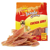 Jungle Calling jerky bag front view highlighting real chicken for high-protein training rewards