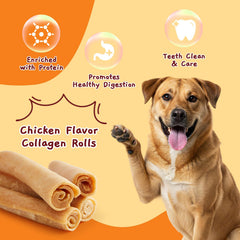 7-inch chews ideal for medium and large dogs during playtime.