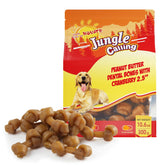 Jungle Calling Peanut Butter Dog Treats package front appealing to picky eaters.