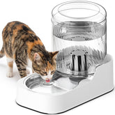JUNSPOW automatic cat water dispenser showing 3L capacity for long-lasting hydration.