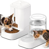 JUNSPOW automatic-feeder-dog-water-dispenser-set helps pets eat calmly and neatly.
