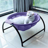 JUNSPOW cat bed hammock showing breathable material for cool comfort