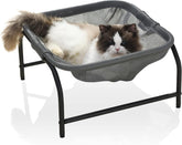 JUNSPOW cat bed square hammock assembly shows quick setup and tool-free installation.