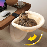 JUNSPOW Cat Desk Bed One-Click Folding shows easy storage and space saving for desks