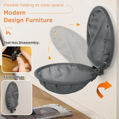 JUNSPOW cat hammock metal frame ensures stable, secure lounging high on the wall.