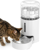 JUNSPOW cat water dispenser bottle shows water level for easy monitoring.