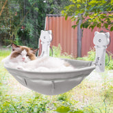 JUNSPOW cat window perch folds neatly for space-saving setup.
