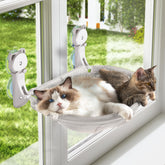 JUNSPOW cat window perch with sunken design for secure naps