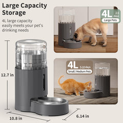 JUNSPOW gravity waterer demonstrates automatic refill without electricity.