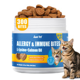 Just Try 300 Bites bottle highlights easy dosing for skin and immune support.