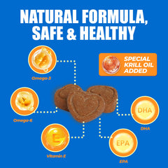 Just Try 300 Bites salmon oil supplements, delivering EPA and DHA for skin and cognitive support.