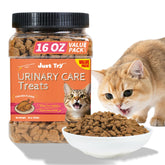 Just Try urinary-tract-bites cat treats in bag for daily bladder support.