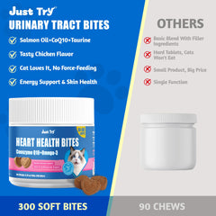 Just Try CoQ10 Cat Bites energy-focused chew shows active, happy indoor cats.