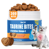 Just Try Taurine Bites jar front for easy daily supplementation for cats