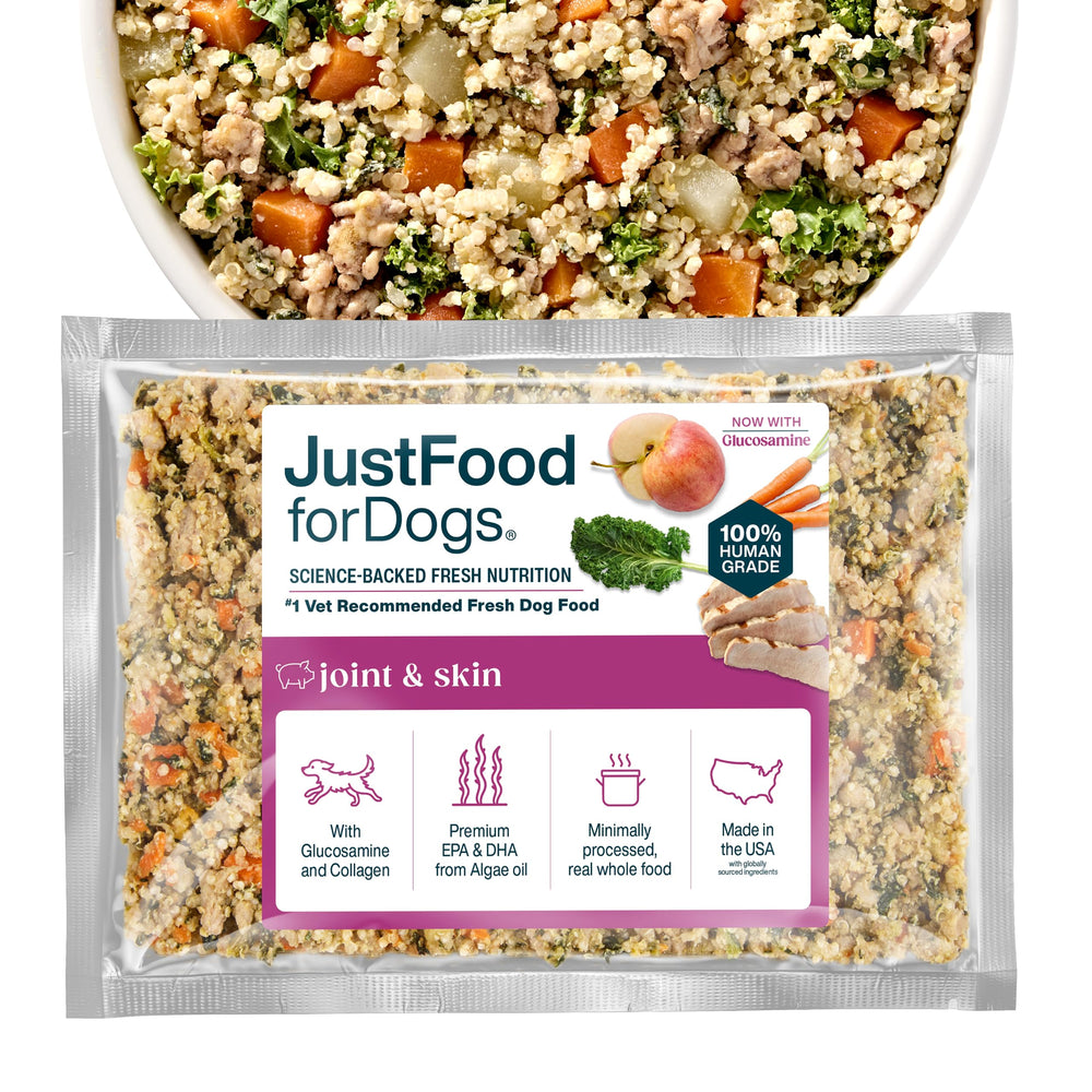 JustFoodForDogs frozen dog food pack7 ready for meals and easy feeding.