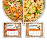 JustFoodForDogs frozen beef topper enhances meals with real meat.