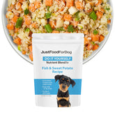 JustFoodForDogs nutrient blend bottle for DIY meals supports balanced nutrition
