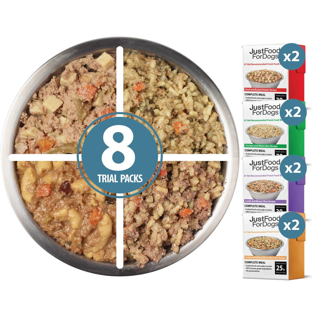 JustFoodForDogs Pantry Fresh beef bag showing real ingredients for a complete meal