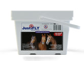 JustiFLY Equine bottle close-up showing effective fly control for horses