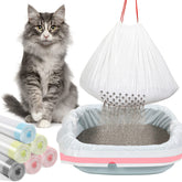 Jutom 84-count sifting litter liners with holes for easy separation of clean litter