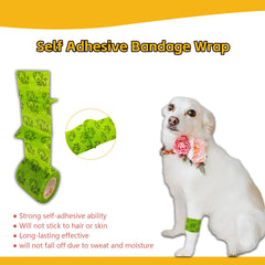 JVNZAM Vet Tape wrap hearts design offers cheerful, secure minor injury support