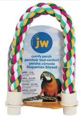 JW Pet Comfy Perch bends into shapes for varied perching and comfortable footing.