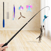 JXFUKAL 2-in-1 spring cat wand with dynamic indoor play power for cats.