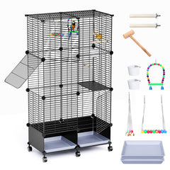 JYEARN Flight Cage frame with durable powder-coated metal build for long-lasting use