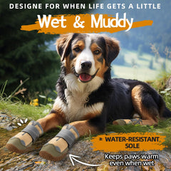 JZXOIVA anti-slip dog shoes guard paws on hot pavement and trails