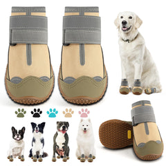 JZXOIVA dog boots with breathable material protecting paws on outdoor adventures