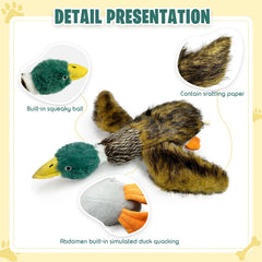 k8PurrDog large squeaky duck toy wings crinkle adding surprise sounds.