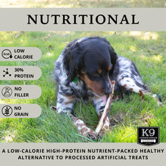 K9 Connoisseur grass fed beef rib bone close up highlights natural preservative free goodness