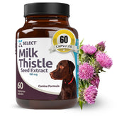 K9 Select Milk Thistle for Dogs bottle provides convenient daily liver support.