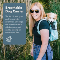 K9 Sport Sack Air 2 back panel provides support during light hikes