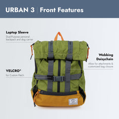 K9 Sport Sack Urban 3 ventilated sides keep pup comfortable on warm days.
