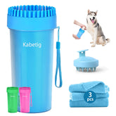 Kabetig dog paw cleaner kit blue main image shows quick clean for muddy paws.