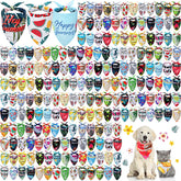Kacctyen dog bandanas in a 200-piece summer bulk set featuring vibrant Hawaiian patterns.