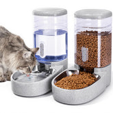 Kacoomi automatic cat feeder gray front view ensures consistent meals for pets.