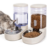 Kacoomi automatic feeder and water dispenser unit keeps pets fed and hydrated.