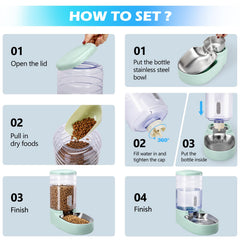 Kacoomi gravity-based feeder prevents overfeeding when away.