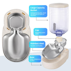Kacoomi removable stainless steel bowl for easy cleaning and fresh servings.