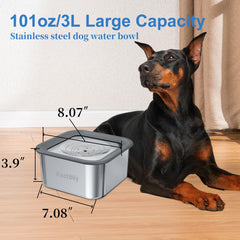 Kactoily 3L no-spill dog water bowl components are dishwasher safe