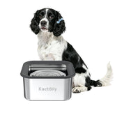 Kactoily 3L no-spill dog water bowl front view showing large capacity for big dogs