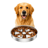 Kactoily slow feeder bowl with raised center promotes slower meals.