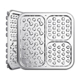 Kactoily stainless steel lick mat with base suction cups for secure, mess-free feeding.