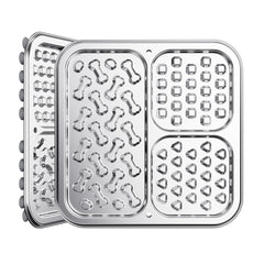 Kactoily stainless steel lick mat with base suction cups for secure, mess-free feeding.